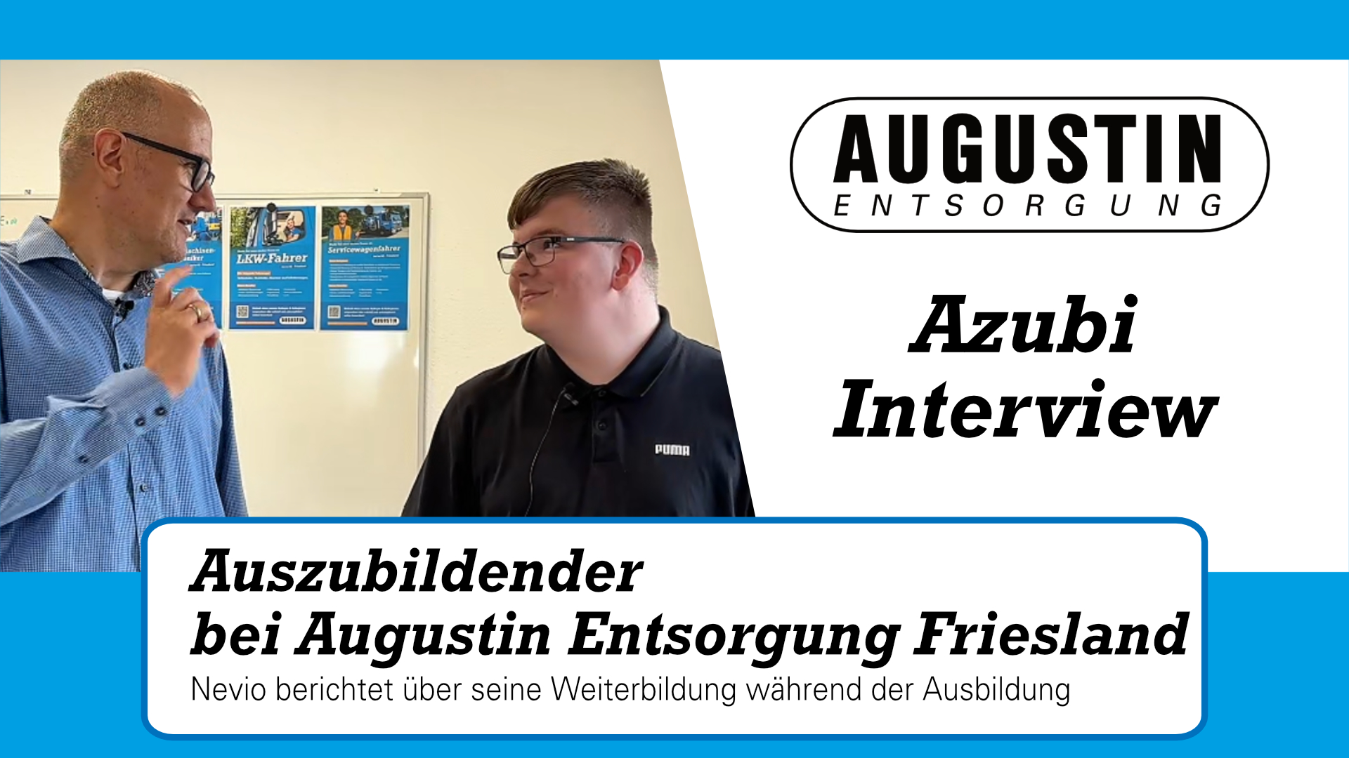 Azubi Nevio berichtet über seine Ausbildung und Weiterbildung am Standort Friesland